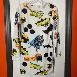 Batman Logo Bodycon Long Sleeve Mini Dress
